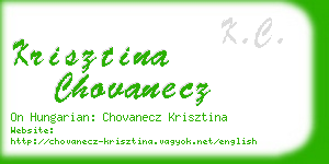 krisztina chovanecz business card